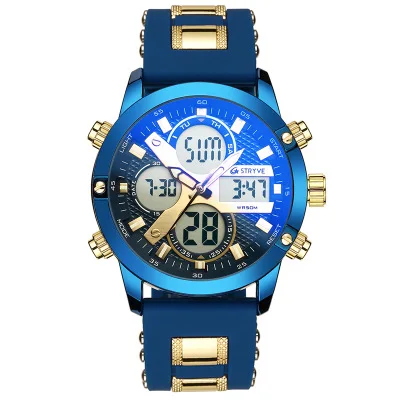 

Мужские многофункциональные спортивные водонепроницаемые электронные часы Shi Ying календарь хронограф Shi Ying светящиеся часы