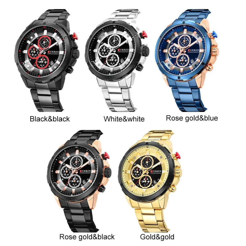 

Men Watch Business Multifuntional Waterproof Watches Quartz Watch Drop shipping