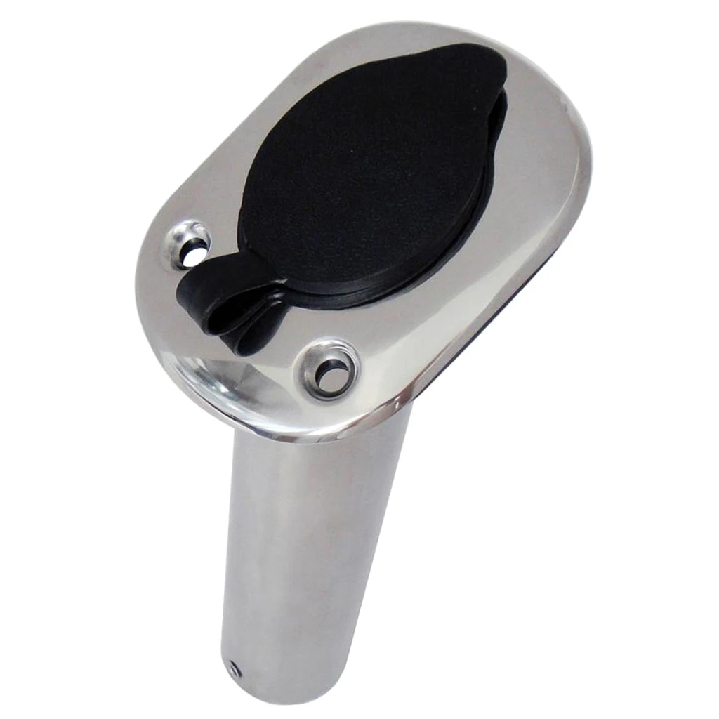 Держатель для удочки из нержавеющей стали и резиновая крышка подводка-30 градусов