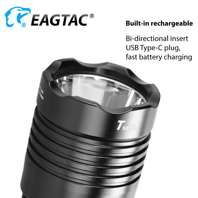 Супер Мощный тактический светодиодный фонарик EAGTAC T25LR 2200 люмен SFT40 USB