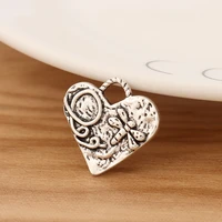 20 pieces tibetan silver hammered dragonfly heart charms pendants for necklace bracelet jewellery making 20mm