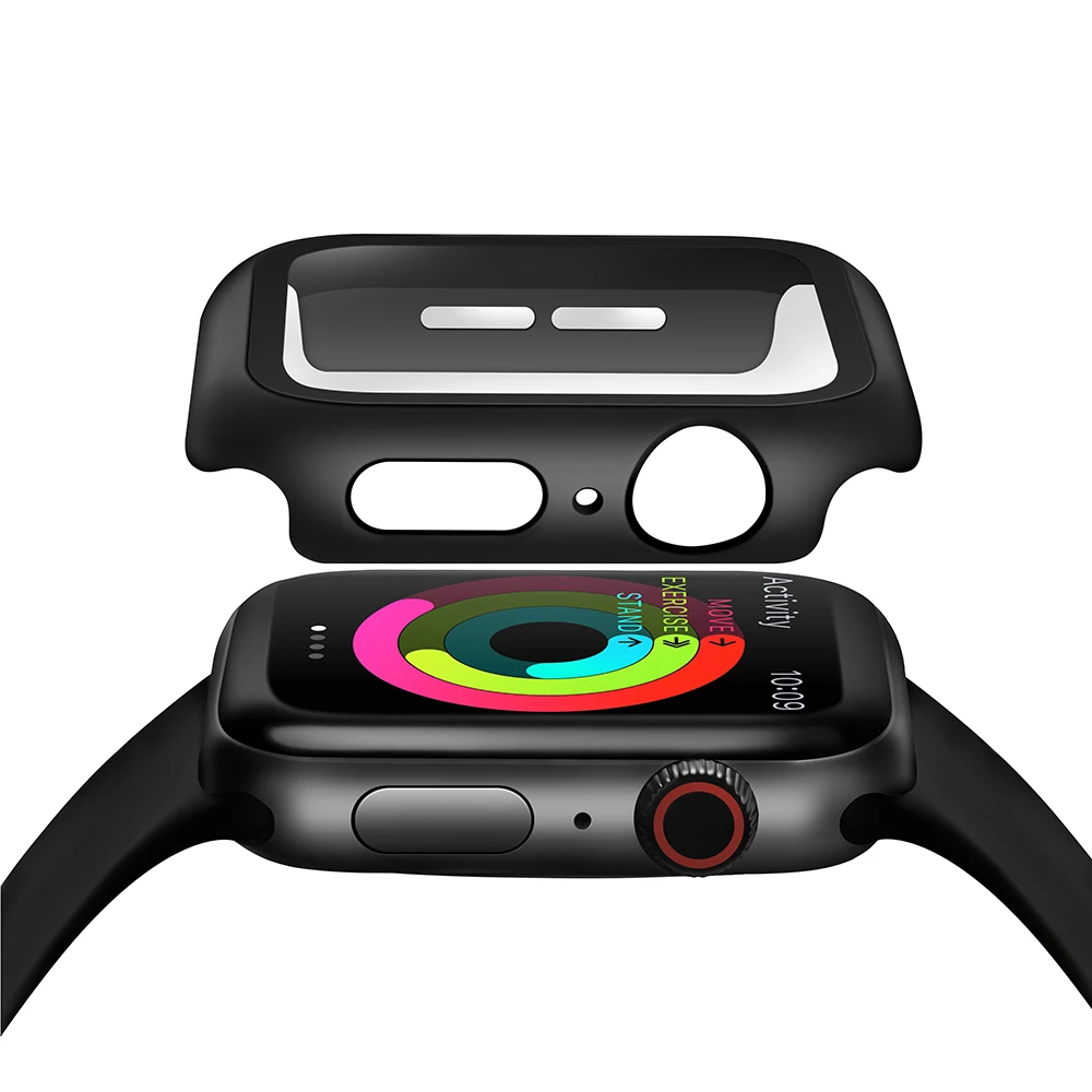 360 Полное покрытие из закаленного стекла для Apple Watch 44 мм 38 мм 42 мм 40 мм серия 5 4 3 2 1 изогнутая рамка Защита экрана для iWatch