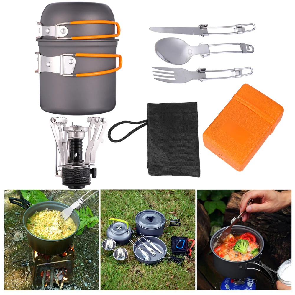 

1 Set Outdoor Camping Picnic Pots Creative Camping Cookware Portable Cutlery