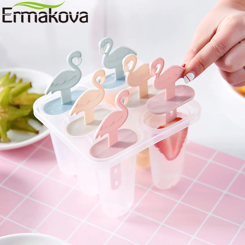 ERMAKOVA лоток для мороженого формы для мороженого многоразовые поп-формы DIY замороженное Мороженое Поп-формы пластиковый держатель для мороженого лоток