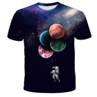 Горячая Распродажа 2021, технология, научная фантастика, для мальчиков и девочек, космос, галактика, астронавт, 3D футболка, уличная мода, рисунок, фотография, полный размер