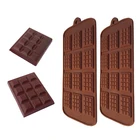 Силиконовые формы для выпечки сделай сам, квадратные формы для шоколада, 12 полостей, оборудование для выпечки и аксессуары, устойчивый инструмент для выпечки тортов