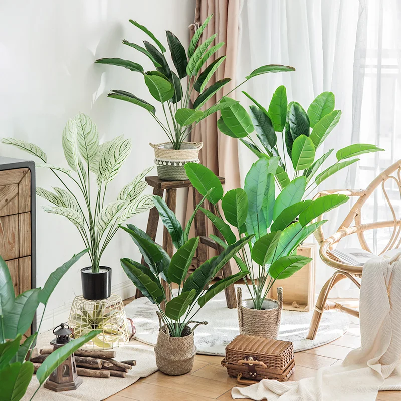 

Новые искусственные зеленые растения для гостиной, зеленые растения, искусственная птица в горшке, креативное домашнее украшение
