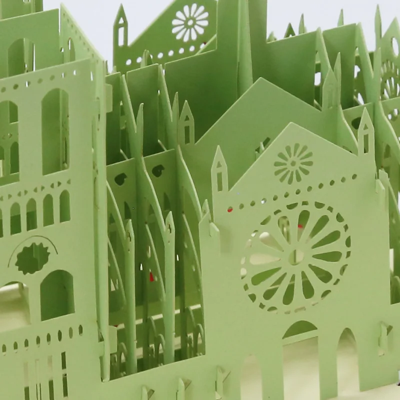 3D открытки на день рождения пригласительные с лазерной резкой мировая