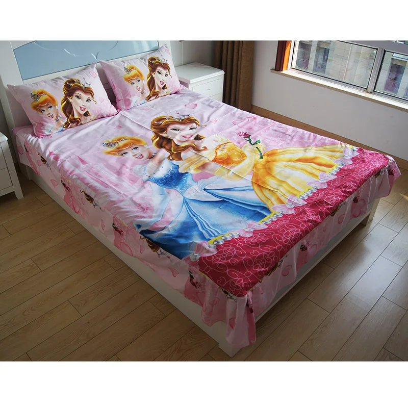 Frozen elsa anna 2 «Человек-паук», «мстители»; платье принцессы с рисунком постельное белье лист с оборками наволочка с рисунком Flatsheet для мальчиков наборы постельных принадлежностей - Color: Frozen elsa anna 2