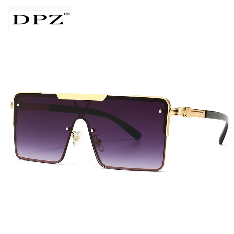 2020 новые модные негабаритные Квадратные Солнцезащитные очки без оправы Мужские