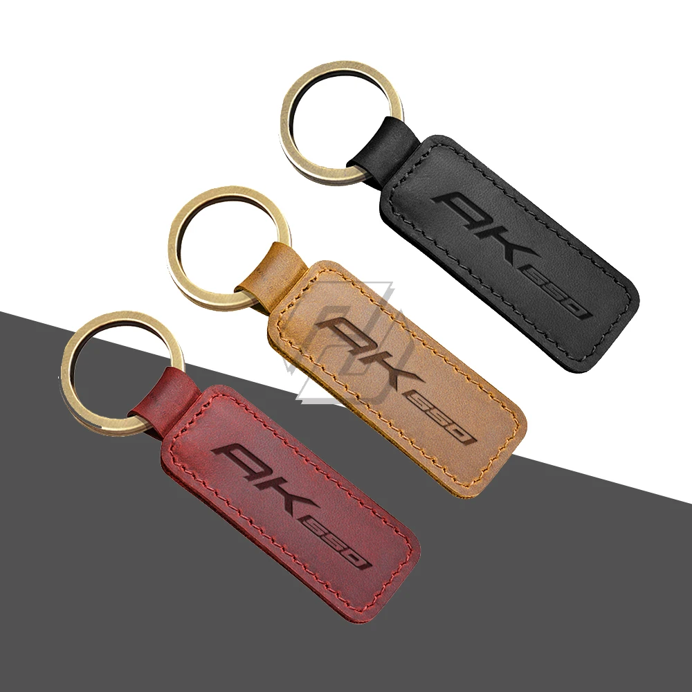 

Motorcycle Keychain Motocross Cowhide Key Ring Fits for KYMCO AK550 AK 550