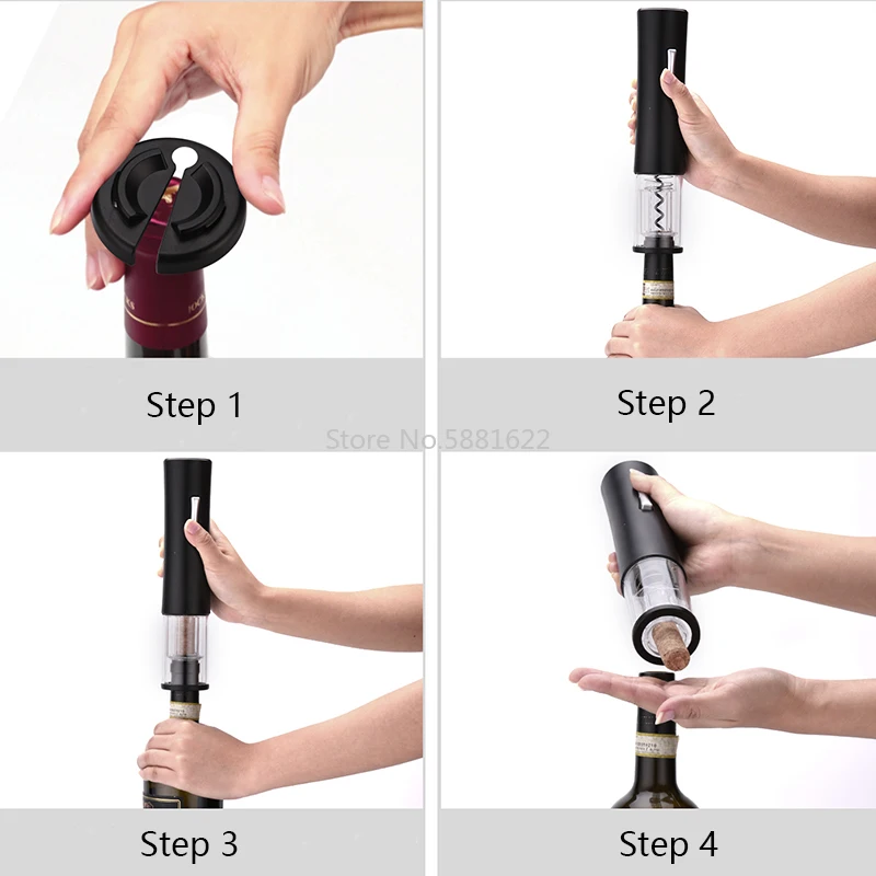 

Wine Corkscrew Cordless Corkscrew Wine Opener Automatic Foil Cutter Electric Wine Bottle Openers Portable