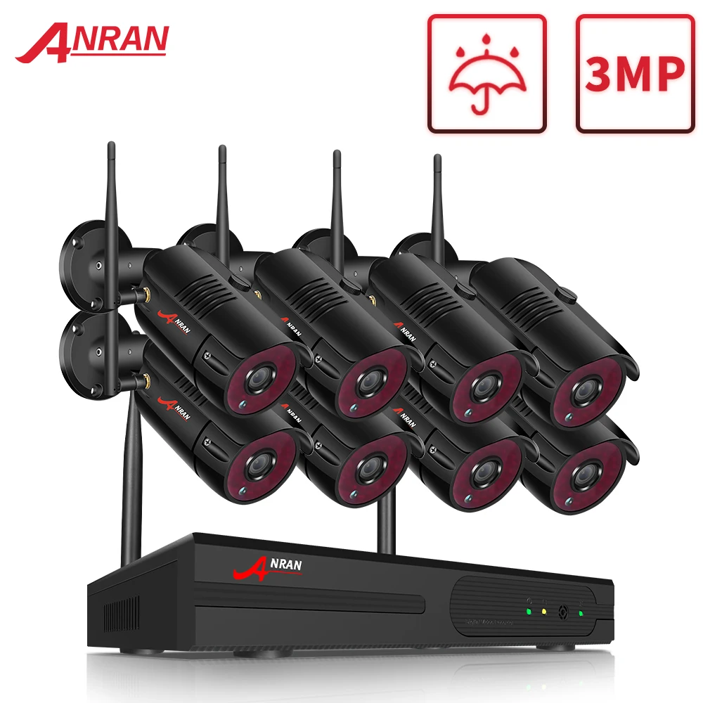 ANRAN 3MP HD IP Камера s Беспроводной CCTV Системы Водонепроницаемый открытый Ночное