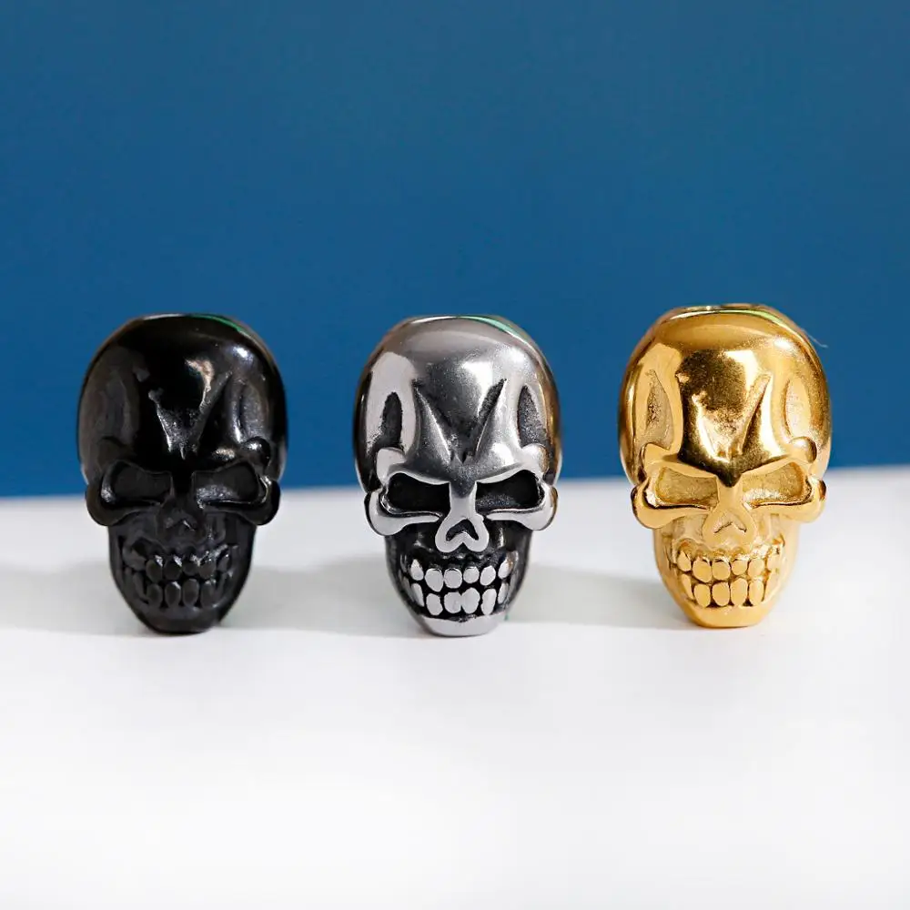 

1 Piece/Lot Golden Color Silver Color Skull Shape Spacer Beads For Handmade Bracelet Beads Accessories 2020 Jewelry Gifts