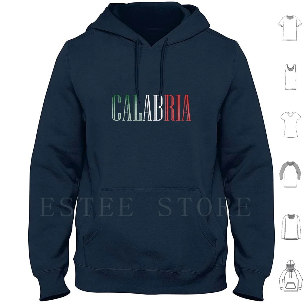 

Calabria , Italian City Hoodie Long Sleeve Calabria Italy Italia Italian Calabrese Distressed Flag Retro Souvenir Grunge