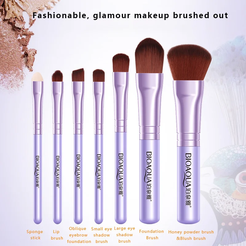 7pcs/set Makeup Brush Set Lip Foundation Don't Eat Powder Beauty Make-up Tools Eyeshadow | Макияж