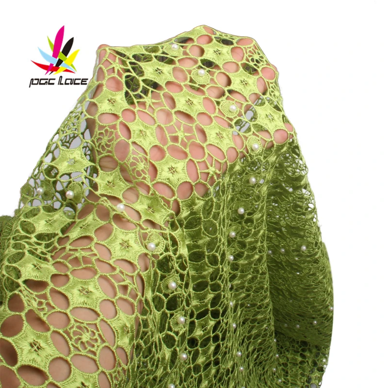Высококачественная нигерийская Свадебная африканская кружевная ткань гипюр