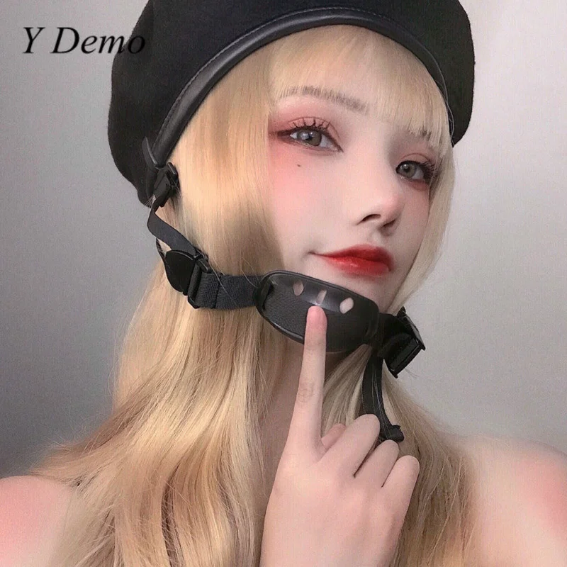 Женский берет с регулируемой пряжкой в стиле Харадзюку ремешки Y2k женский