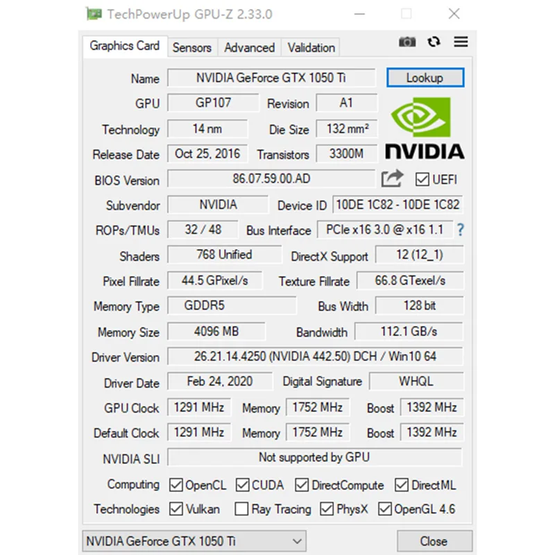 Yeston GTX1050Ti-4G D5 TD Video Graphics Cards 4G/128Bit/GDDR5 1291/1392MHz DVI-D/DP Gaming Computer Video Card For PC Desktop