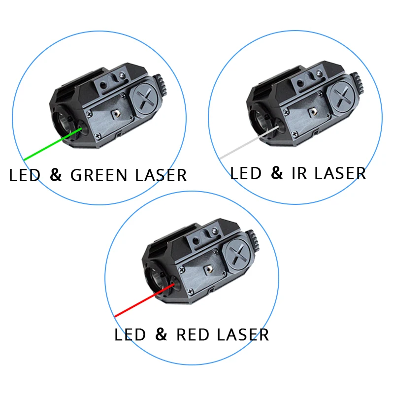 Тактический светодиодный фонарик Laserspeed и зеленая лазерная комбинация для пистолетов Компактный охотничий военный кл