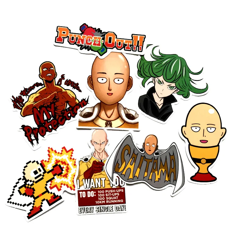 Японское аниме ONE PUNCH-MAN наклейки для ноутбука мотоцикла скейтборда компьютера