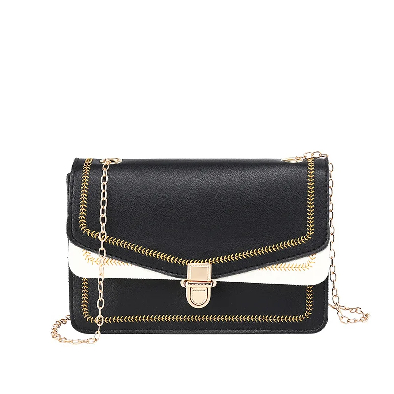 Контрастная мини модная женская сумка квадратная Женская многофункциональная