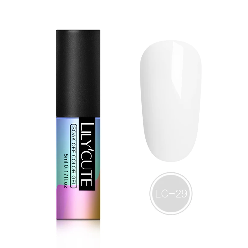 29 LILYCUTE гель для ногтей лак для ногтей Полупостоянный УФ-эмаль гибридный дизайн ногтей Офф-гель лак белый гель для маникюра - Цвет: 29