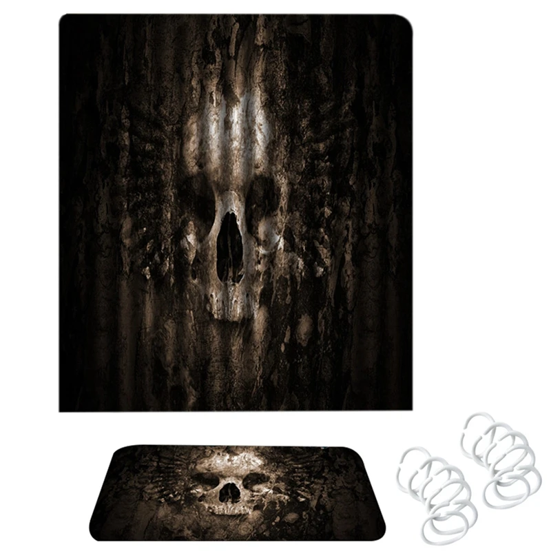 Страшные ржавые гнилые черепа Хэллоуин занавески для душа и коврик ванной набор