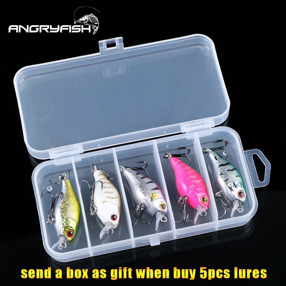 Фото Angryfish 1 шт./лот 45 мм, 4,5 г, рыболовная приманка, искусственная жесткая кривошипная приманка, Воблер topwater, миниатюрный кренкбейт, приманка, рыбо... №4