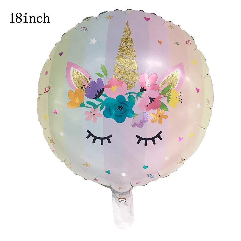 18inch ballon 1 1 шт. 100*97 см Розовая лошадь пони фольгированный воздушный шар-единорог с днем рождения свадьба Единорог тема вечерние украшения детские игрушки Globos - Цвет: 18inch ballon 1
