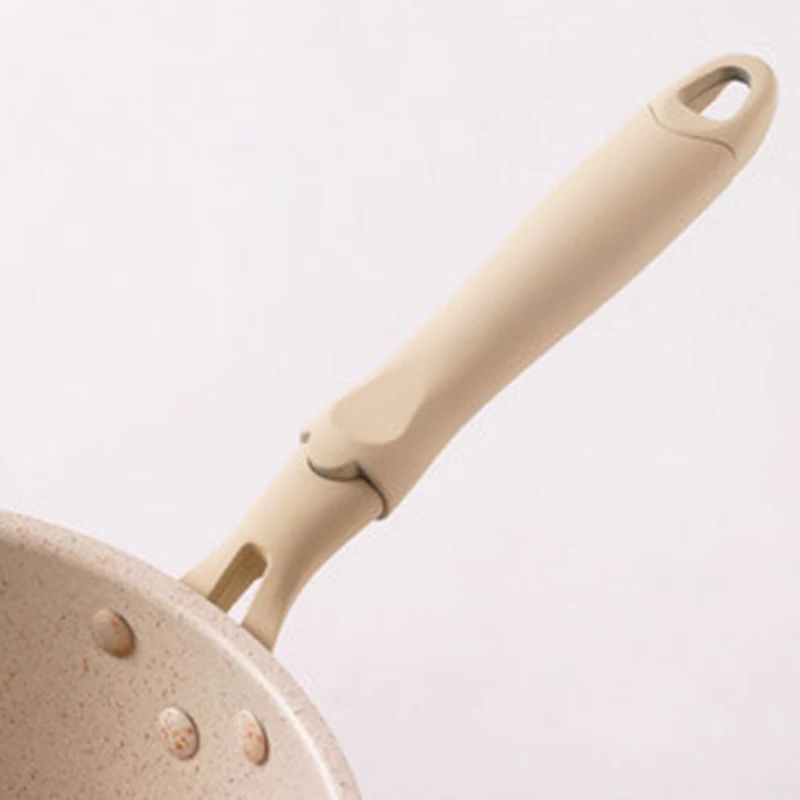 

Thickened Bottom Stone Frying Pan Multifunction Non-Stick Pans Deep Nougat Pot Big Mouth Wok Pan 20cm