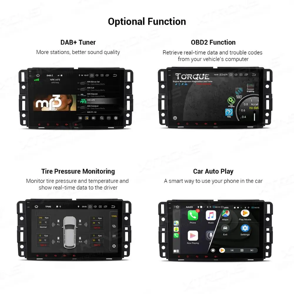 Автомобильный радиоплеер XTRONS 8 дюймов Android 10 0 Восьмиядерный GPS OBD для Chevrolet Tahoe Impala