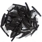 50-100 шт., чёрная расческа для волос, из нержавеющей стали