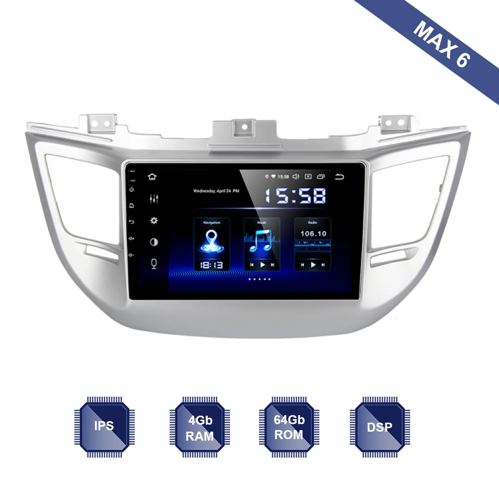 Автомагнитола 2 Din Android 9 0 GPS навигатор для Hyundai Tucson мультимедиа 2016 2018 IX35 PX6 DSP IPS HDMI 64