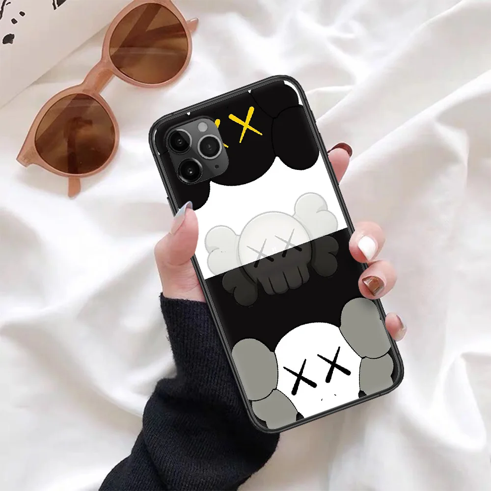 

Super cartoon kawa Phone Case For Iphone 4 4s 5 5S SE 5C 6 6S 7 8 Plus X XS XR 11 12 Mini Pro Max 2020 black Coque Tpu Funda 3D
