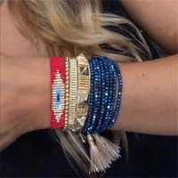 zhongvi new miyuki bead bracelets 2021 evil eye bracelet for women lucky jewelry mexican fashion pulsera adjustable jewellery