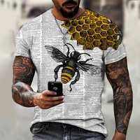 mens and womens 3d o neck t shirt tiger bee animal print design top xxs 6xl oversized streetwear summer new arrival