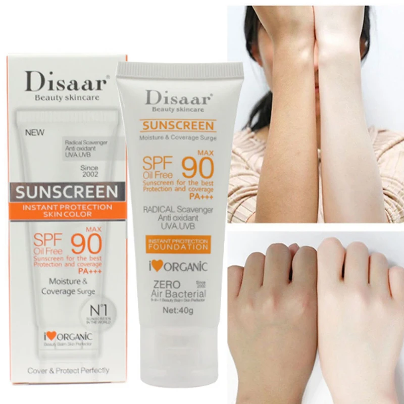 Disaar солнцезащитный крем Spf 90++ увлажняющий защита кожи солнцезащитный крем для лица предотвращает повреждение кожи, удаляет пигментацию Sp 40 г