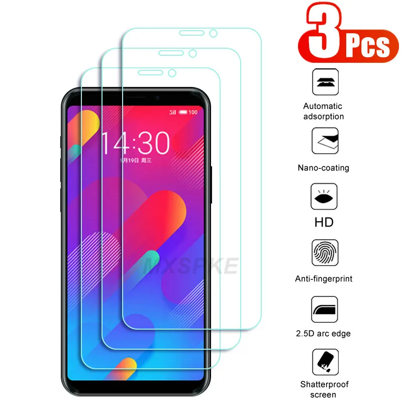 Защитное стекло закаленное для Meizu M5/M8/M6/Note 8/9/M8 Lite/M8C/M6S/M6T/M5S/M5C/V8/X8/C9 Pro 3 шт. |