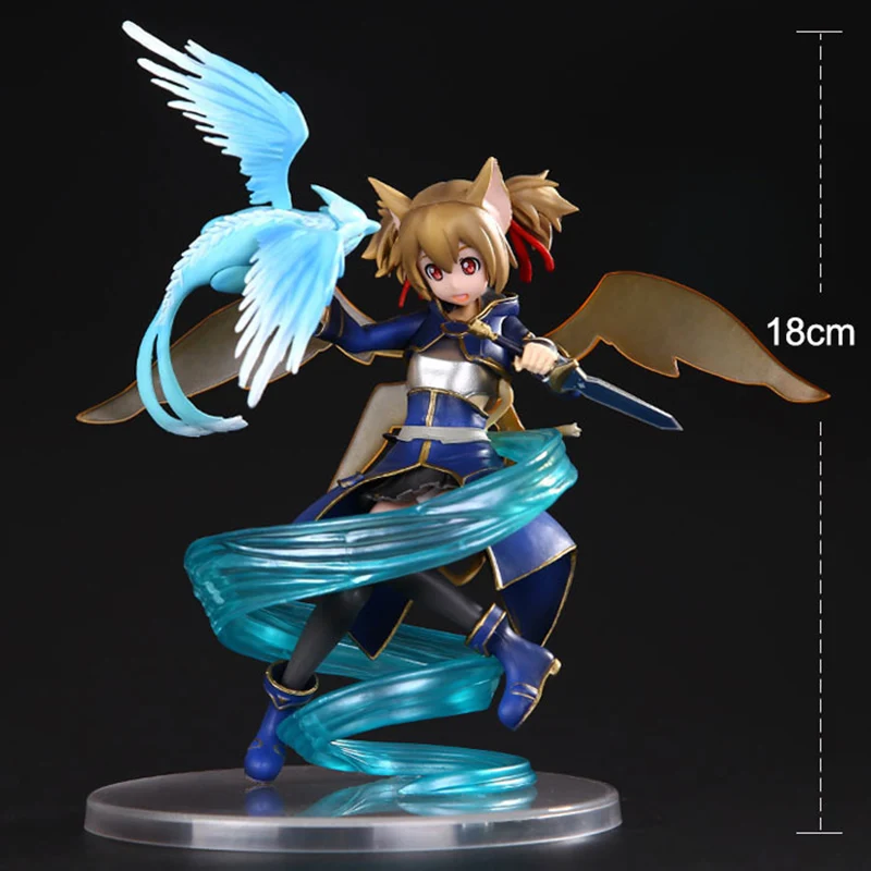18 см аниме Меч Art Online II Silica ALO Ver. Забавные Рыцари Ayano Keiko 1/8 ПВХ экшн фигурка Модель
