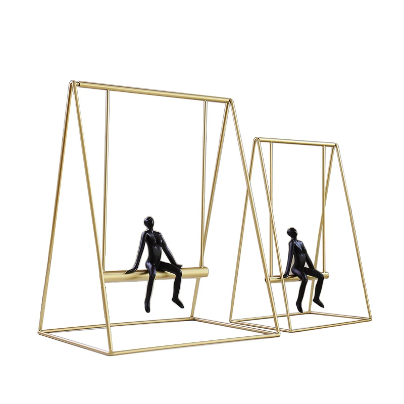 Абстрактная Статуэтка из смолы для медитации Металлическая статуэтка ручной