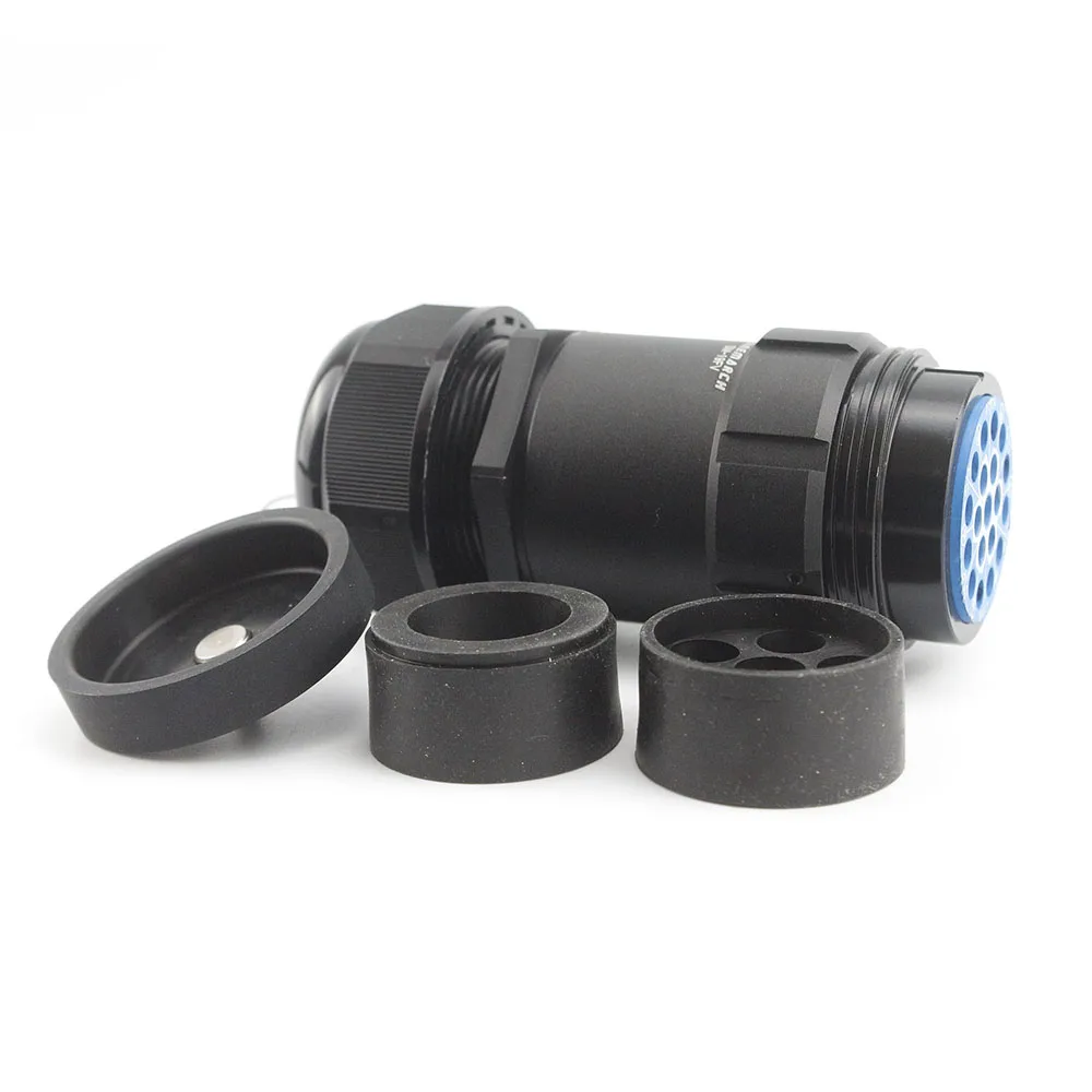 Фото Socapex 19-контактный гнездовой разъем M40 19-28 мм кабельная втулка позолоченные латунные штыри (предварительно установленные) встроенный разъем №3