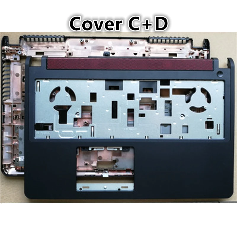 Сумка для ноутбука DELL Inspiron 15P 5576 5577 7000 7557 7559 P57F ЖК-дисплей задняя крышка верхней крышке/Передняя панель/Упор для рук/Нижний Базовый чехол - Цвет: Cover C and D