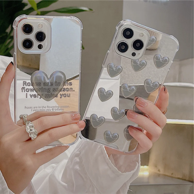 

Hanfeng mirror little love for iphone 13 promax mobile phone case XR for iphone11 / 12 / XS soft 78plus