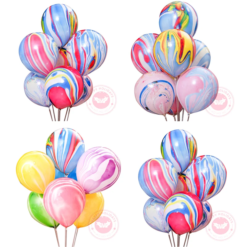

10pcs 10inch 12inch Agate Latex Balloons Cloud Ballon Helium Globos Birthday Party Wedding Decorations Wall Baloon Arch Supplies