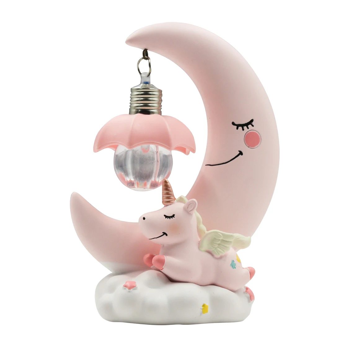 Pink Unicorn LEDIARY Смола Луна Единорог ночные огни розовый синий декор стола в комнате подарок для девочки холодный белый светильник милые животные Праздничные огни - Испускаемый цвет: Pink Unicorn