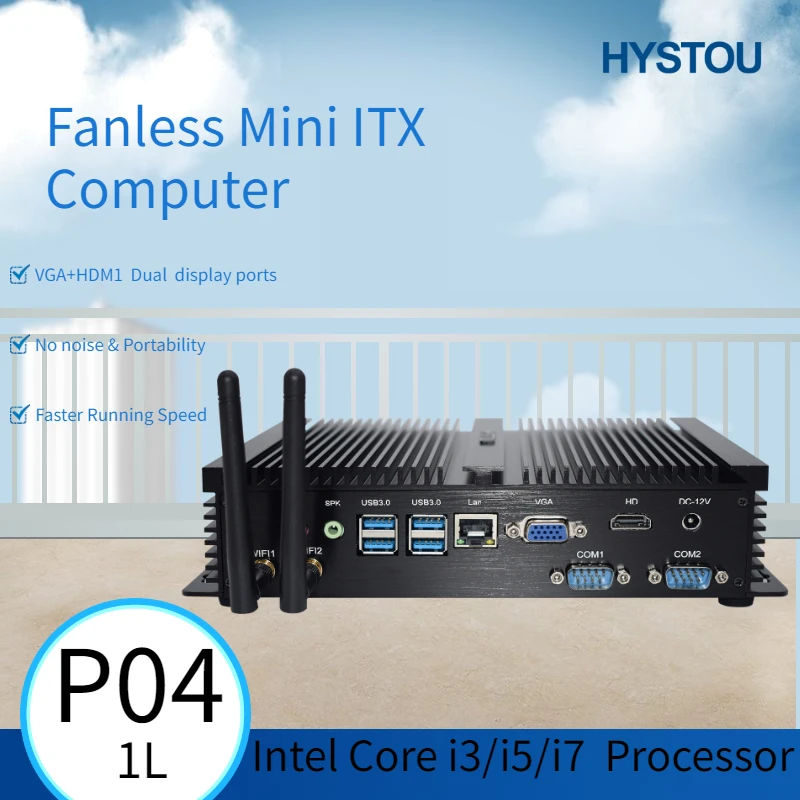 

Small Industrial Mini PC with I7 8550U Dual DDR4 Memory Core i3 7020U i3 8145U I5 8250U 2 RS232 COM Windows 10 LINUX PC wifi BT