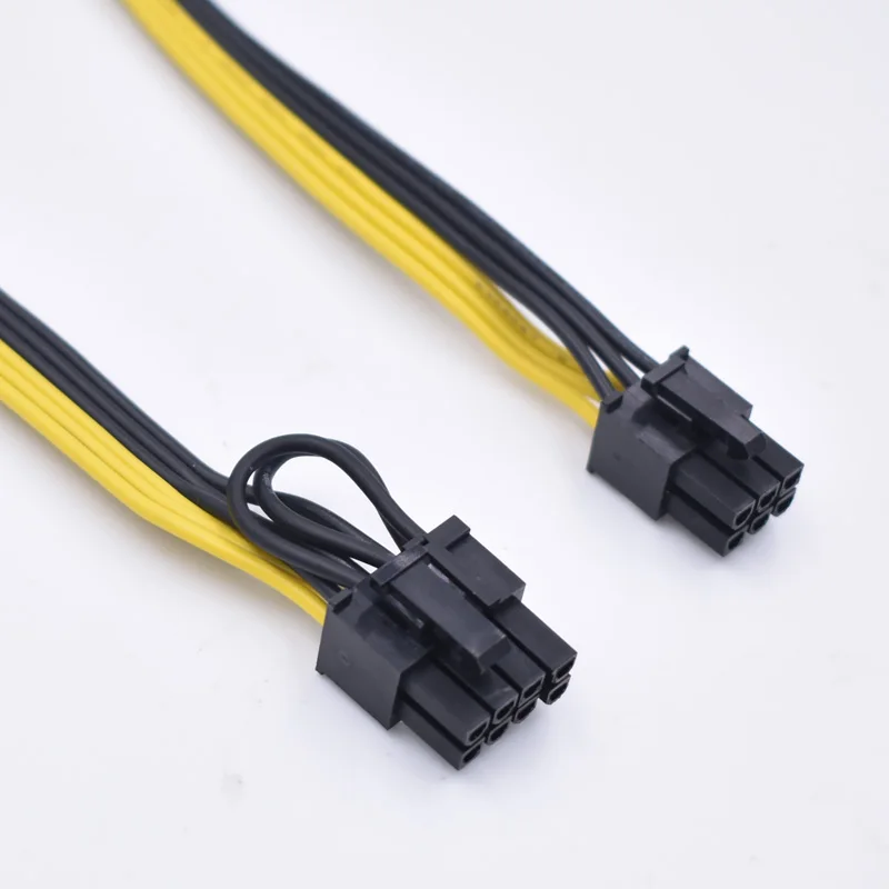 60 см 18AWG PCI E 6pin к 8(2 + 6)pin удлинитель силового кабеля для блока питания сервера PSU