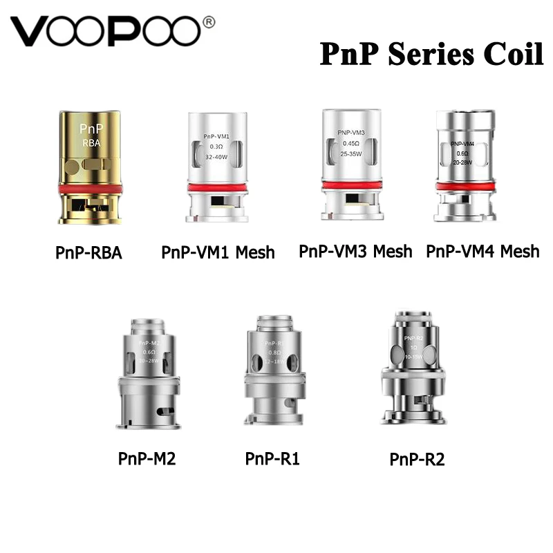 VOOPOO PnP катушки с самонастраиваемым устройством РБА M2 R C1 M1 Pnp-M1 сетки PnP-VM1 PnP-VM3 PnP-VM4 металлическая сетка для Винчи R Винчи X NAVI Pod Комплект для электронной сигареты