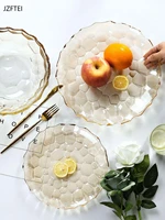 transparent glass sweet fruit plate decorative plate dance party party bread plate food tray dinner plates tableware